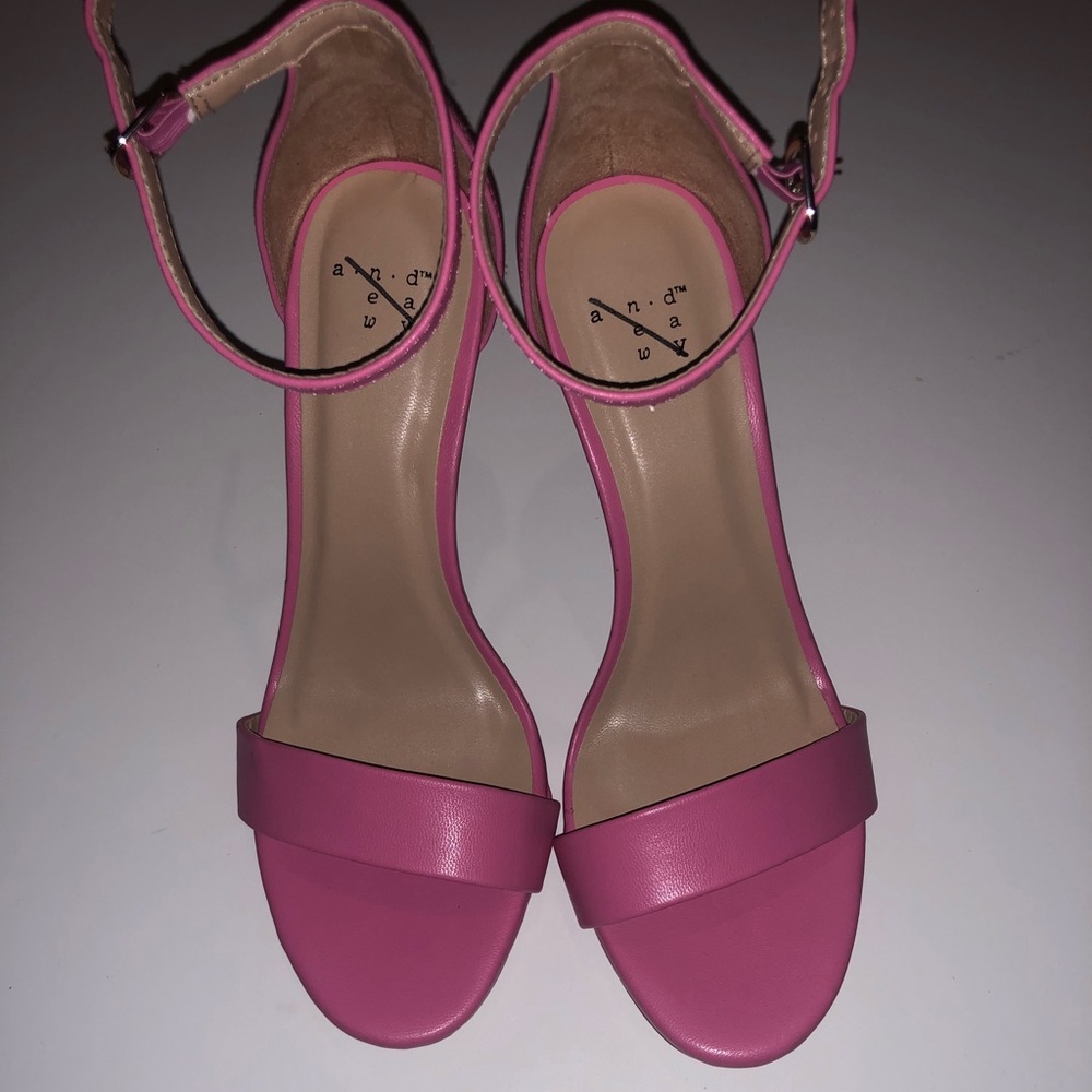 Barbie pink one strap heel